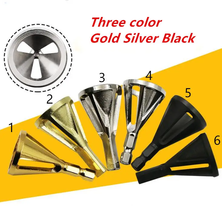 6kinds Gold silver black Deburring External Chamfer Tool Stainless Steel Remove Burr Tools Drill Bit