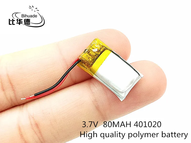 Polymer 3.7v 401020 041020 80mah self timer rod Bluetooth headset 3D glasses toy lithium battery factory direct sales