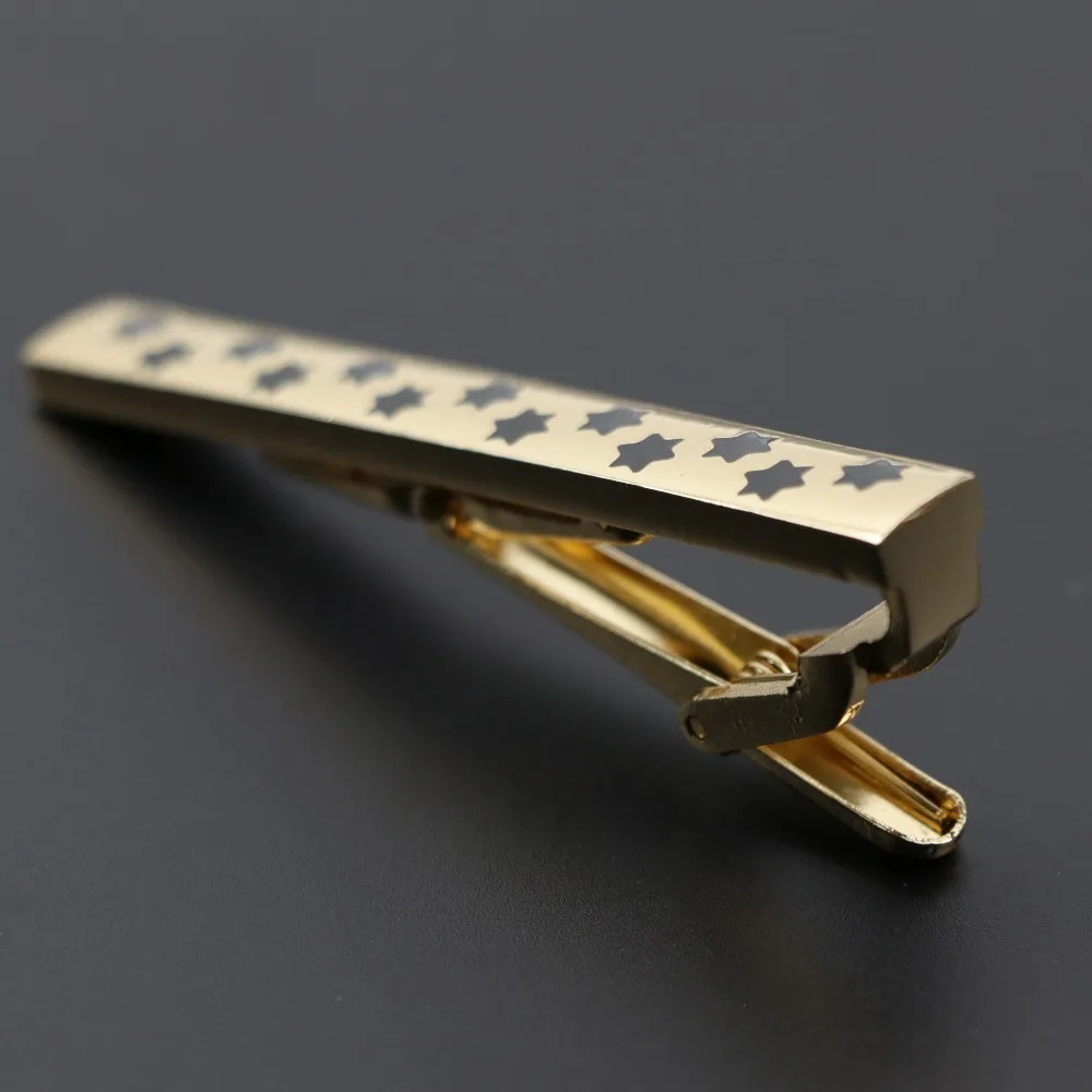 Fashion Clasp Wedding Gift Style Tie Clamp Pin Necktie Simple Clip Golden Jewel Men Metal Tie Clips No.1-18