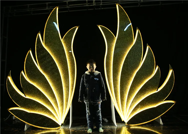 Bruiloft Props Bruiloft Stadium Achtergrond Props Set Items Stereoluminescent Display Engelenvleugels.