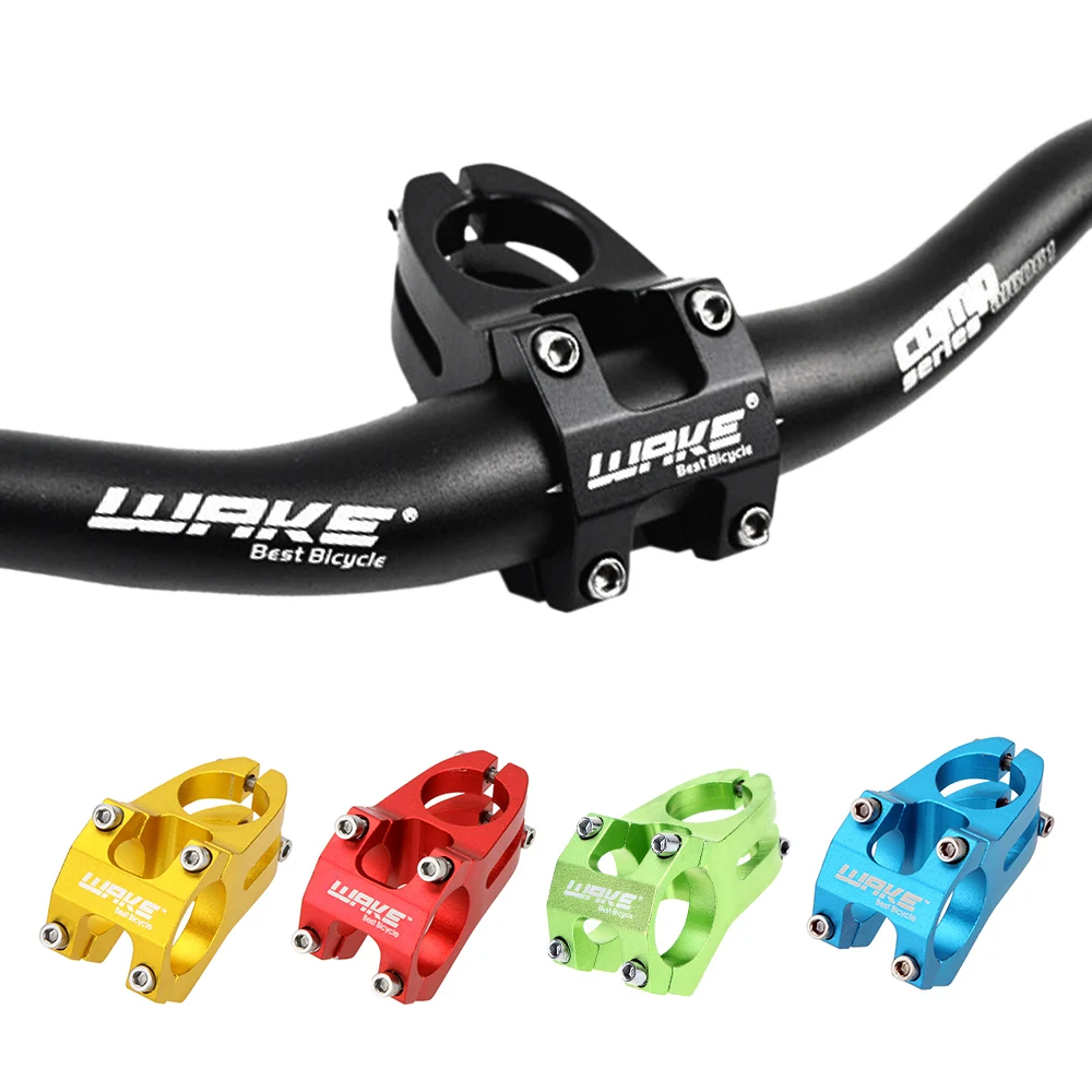 WAKE MTB Bike Handlebar Stem Bicycle Stem 31.8MM Cycling Bicycle Parts Bicicleta 5 Colors Bike Handlebar Stem Aluminum Alloy