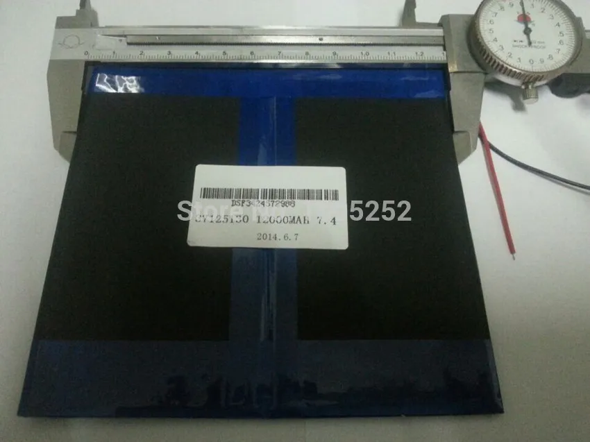 7.4V 12000mAH Li-ion battery for PIPO M6,M6Pro ,M6Pro 3G ,Freelander PD800 Tablet PC, 37*125*130mm