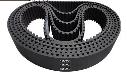 HTD5M-250  Teeth 50 Width 15mm Length 250mm HTD5M 250 Rubber Timing Transmission Belt