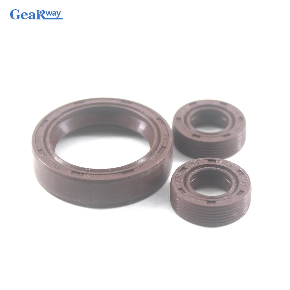 

5pcs Fluorine Rubber TC Skeleton Oil Seal Brown FKM TC Oil Seal 7x16x7/8x22x8/10x22x8mm Oil Resistance TC Radical Shaft Oil Seal