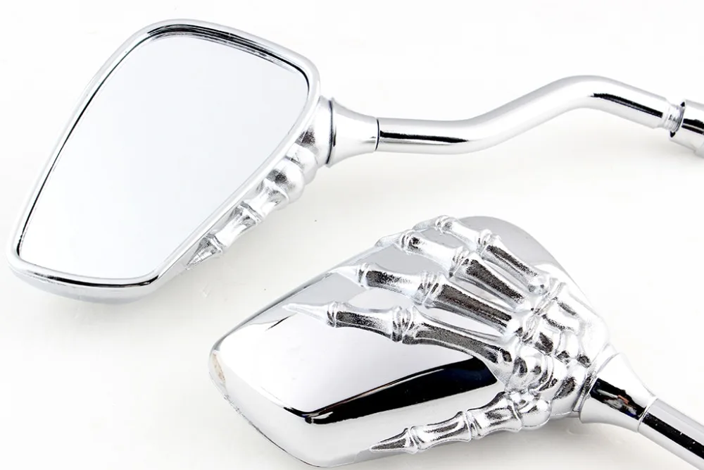 Chrome Skull Rearveiw Mirrors For Honda Shadow Spirit Aero VT 750 1100 Suzuki Boulevard M109R M50 M90 M95 C109R C50