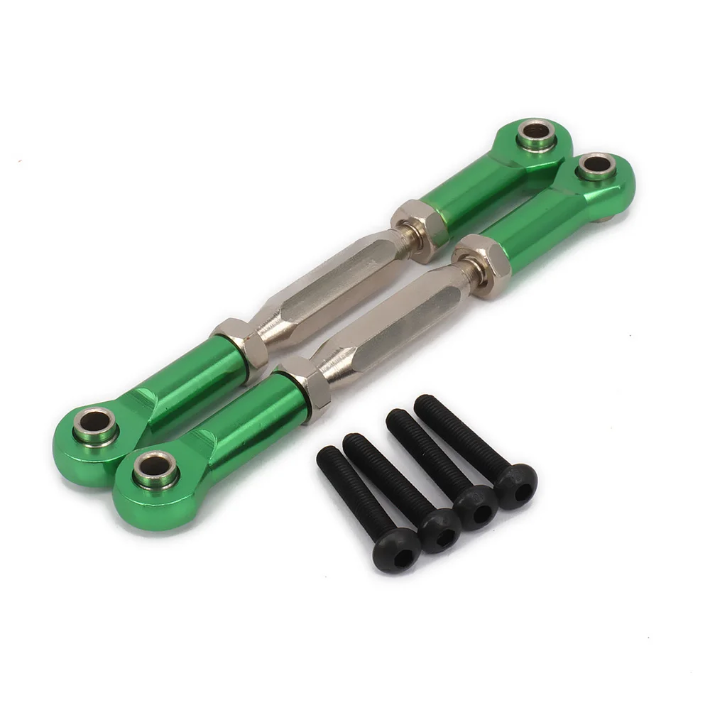 Anteriore/posteriore Servo Link sterzo in alluminio 2 pezzi per Axial Yeti Rock Racer AX90026 Desert Buggy Off-Road Crawler parti aggiornate