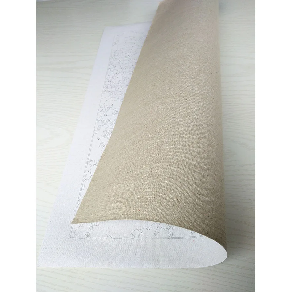 CHENISTORY Rainbow Castle DIY Painting By Numbers Hand Painted Canvas Oil Paintings Home Decor For Unique Gift Wall Art Picture