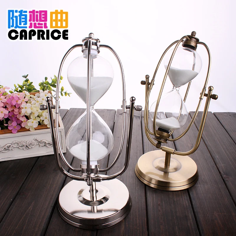 The metal hourglass ornaments 15/30 minutes creative gift decoration office desktop Home Furnishing