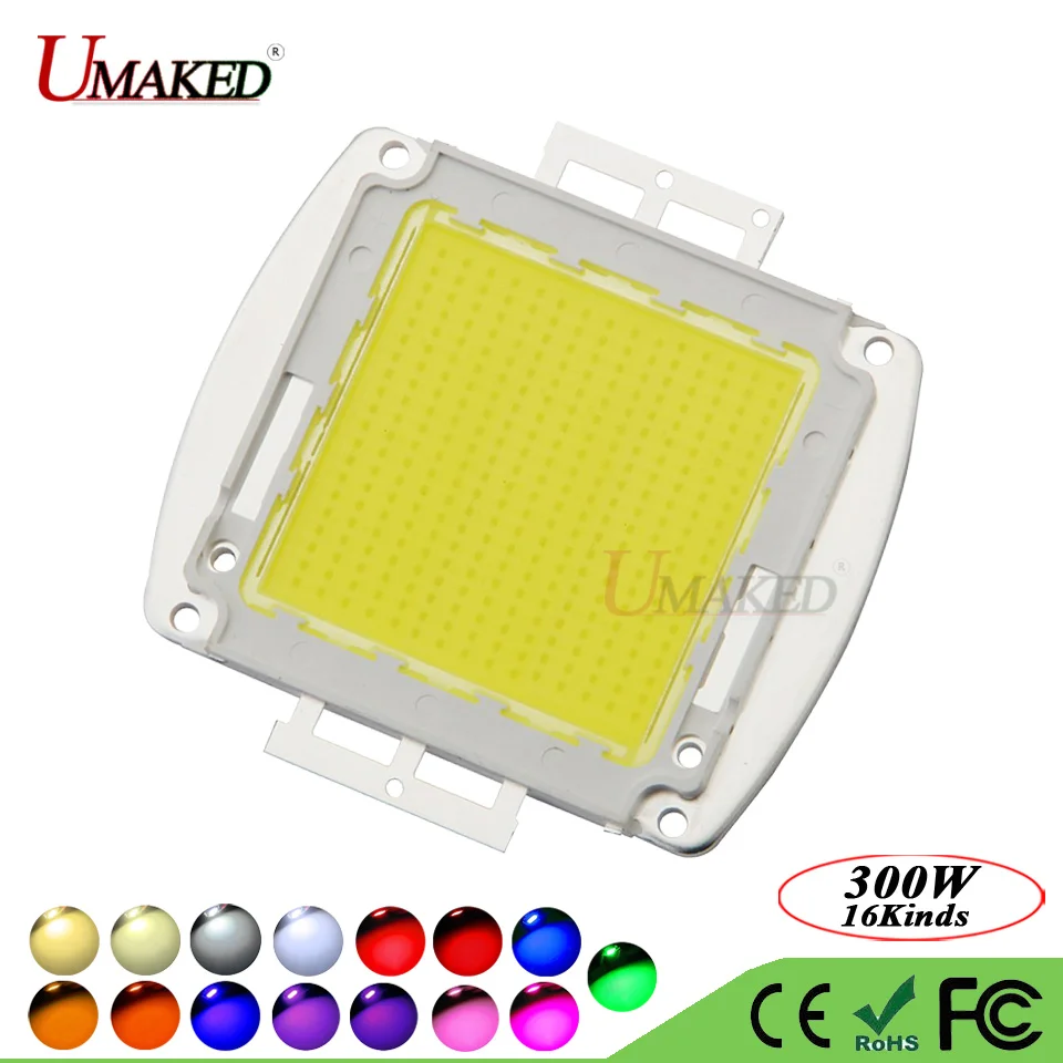 

UMAKED High Power 300W LED COB SMD Epistar 45mil Light chips Warm Natural White Cool Full Spectrum led Bulb Spotlight COB Diode