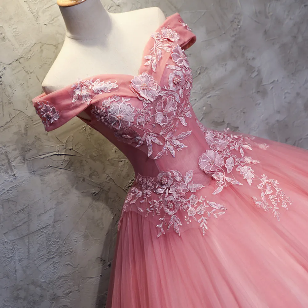 Gardlilac Off the Shoulder Quinceanera sukienki różowe ozdobione koralikami koronkowe aplikacje suknie balowe formalna impreza słodka 16 Aline długa sukienka