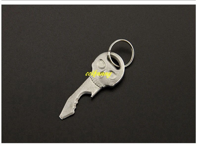 1000pcs/lot Fast shipping Multifunction keychain Skull Bottle Opener Key Screwdriver Word Screw Opener