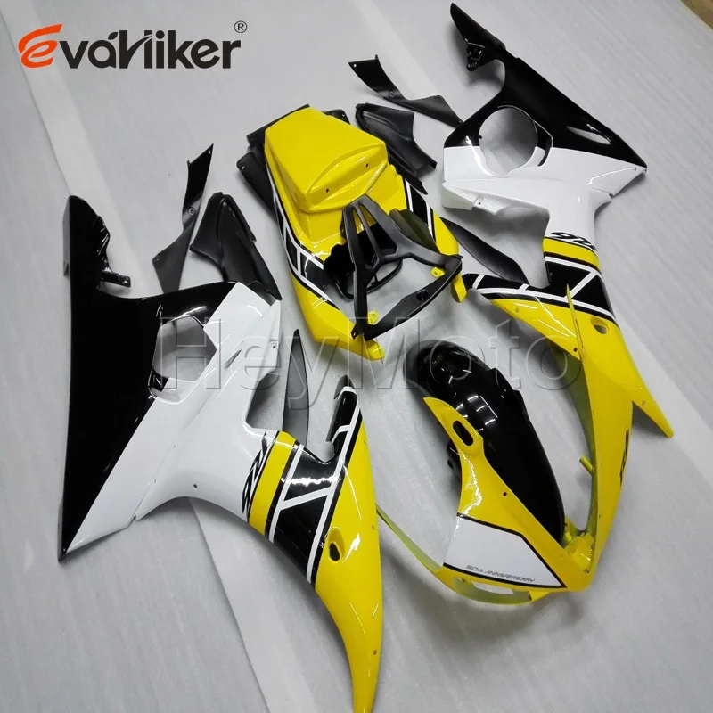 ABS Plastic fairing for YZF-R6 2003-2004 2005 YZF R6 03 04 05 yellow white motorcycle bodywork kit H3