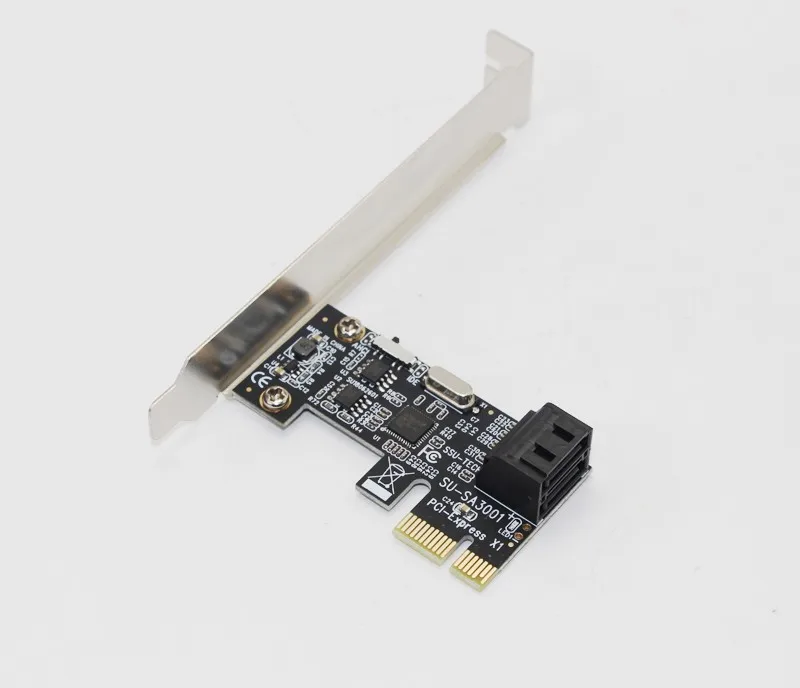 

PCI Express to 2 Ports SATA 3.0 Card 6Gbps SATA Card PCI-E SATA PCIE SSD Adapter Low Bracket Computer Components IPFS HDD Mining