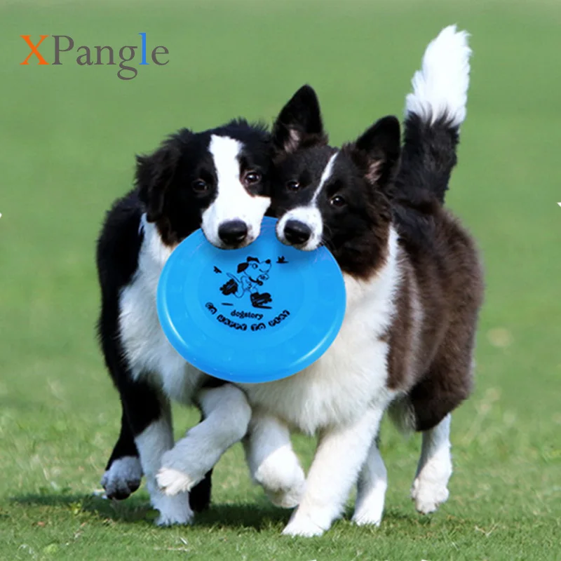 XPangle Pet Dog Toy Outdoor Training Flying Discs Soft Toy for Border Collie Golden Retriever Dogs Puppies PVC Toys