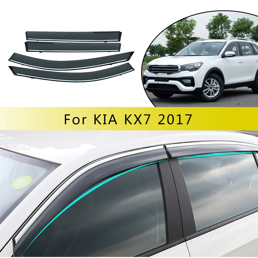 

For KIA KX7 2017 2018 2019 Smoke Window Sun Rain Visor Deflector Guard Sunny visor Accessories 4Pcs