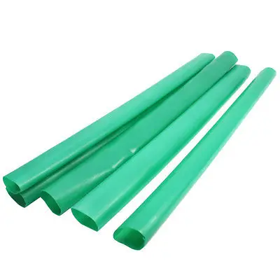 5 Pcs 60cm Long 39mm Dia Ratio 4:1 Green Heat Shrink Tubing Shrinkable Tubes