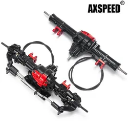 AXSPEED Cimbing Car Metal Front & Rear Axle with Differential Lock Assembly Set for 1/10 D90 TF2 RC Crawler Car Upgrade Parts