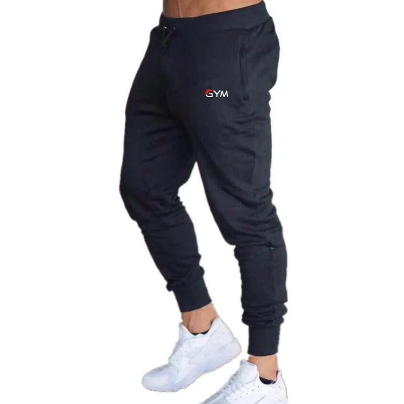 2018 Autumn New High Quality Jogger printing Pants Men Cotton Fitness Bodybuilding Gyms Pants Runners Brand Clothing Trousers