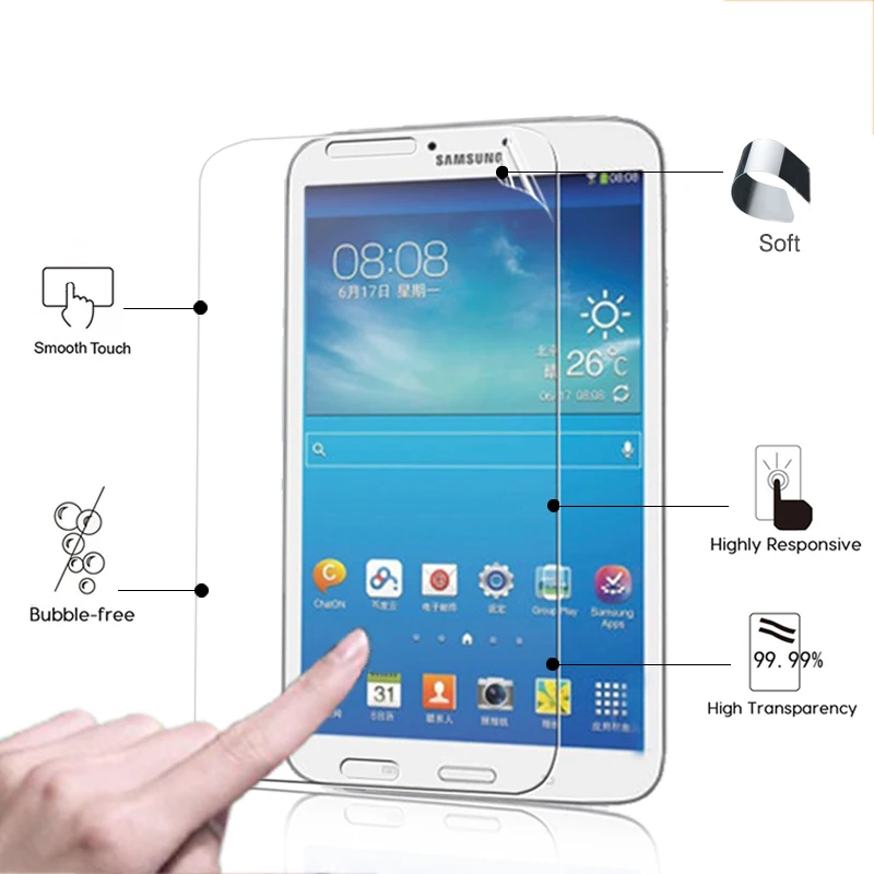 

High clear Glossy films For Samsung GALAXY Tab 3 T311 T310 8.0" tablet HD LCD Screen Protector Guard Protective Films