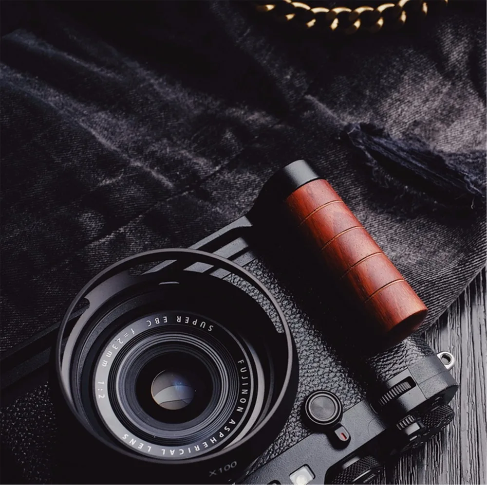 Poignée circulaire en bois, dégagement rapide, plaque en L, FUJI X100F, FUJIFILM X 100F