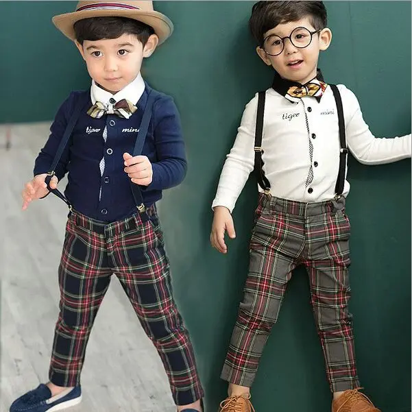 Special Offer~Fashionable England Style Cotton Boy's Wedding Party Suit/Boy's Attrie+free Bowtie & Strap 929A