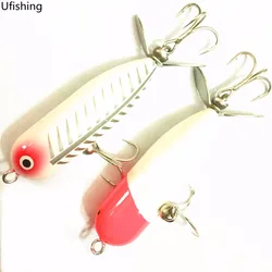 Ufishing Double Paddle Fishing Lure Tractor Popper Bait 6cm 9.5g Top Water Propeller Bait Peche leurre 1 Pcs/Lot