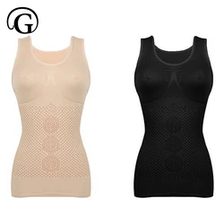 Moldeador de cuerpo para mujer, corsé magnético, adelgazante, cintura, Spandex, recortador de vientre, Tops