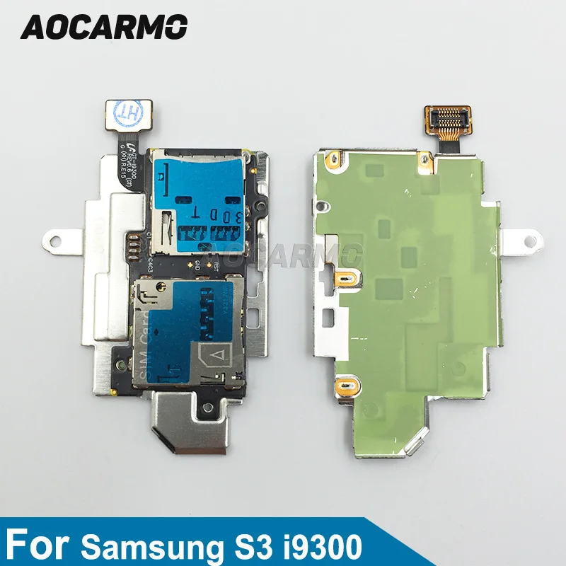 

Aocarmo SD Sim Card Reader Holder Slot Flex Cable Ribbon For Samsung Galaxy S3 GT i9300