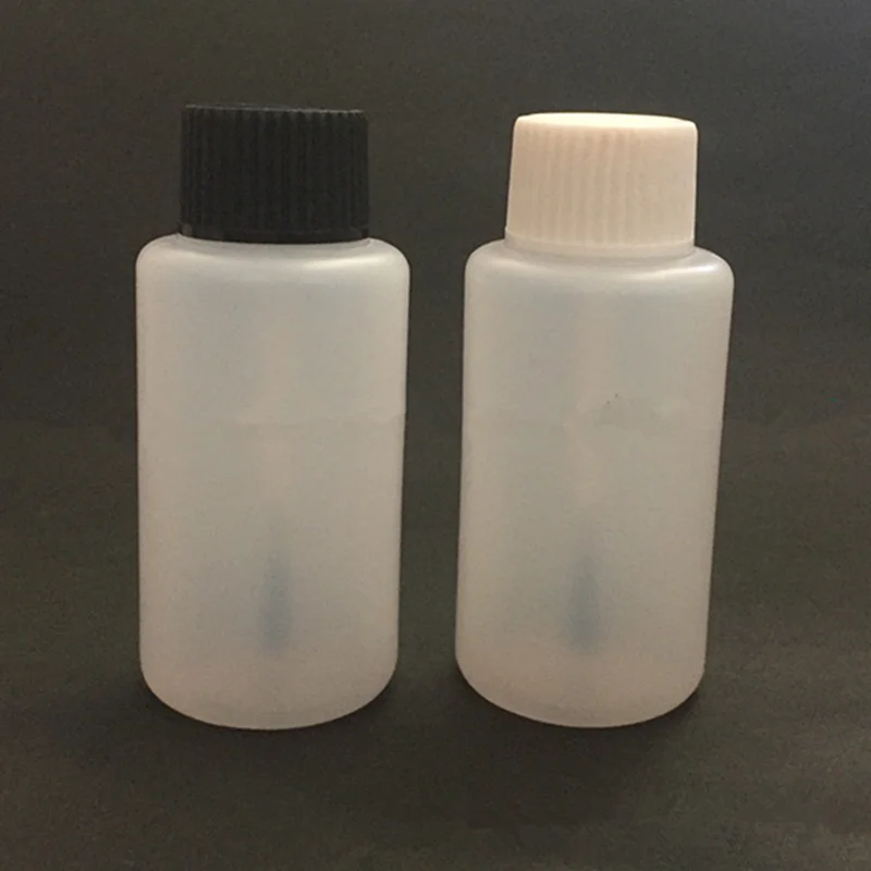 30ml Empty white PET Essential Oil Container With Brush Cap, 1oz Brown Nail Polish PET Bottle F212