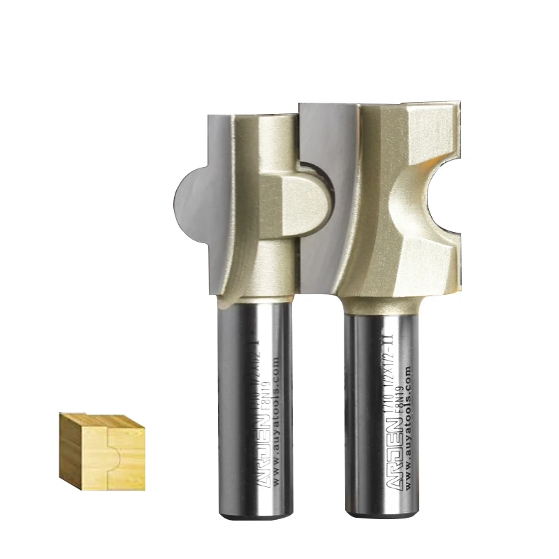 

2pcs/set Woodworking Tools Glue Joint Bits Arden Router Bit -1/2*3/8-I,1/2*3/8-II -1/2"Shank-Arden A1710218&28