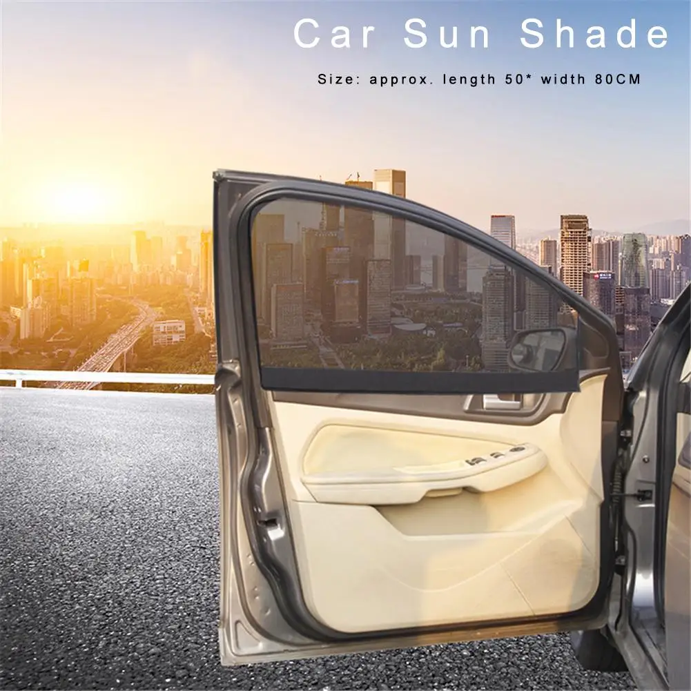 Summer Thickened Meshside curtain  Car Sun Shade Car Magnetic Curtain Sun Shade UV Protection Side Window Mesh Sun Visor