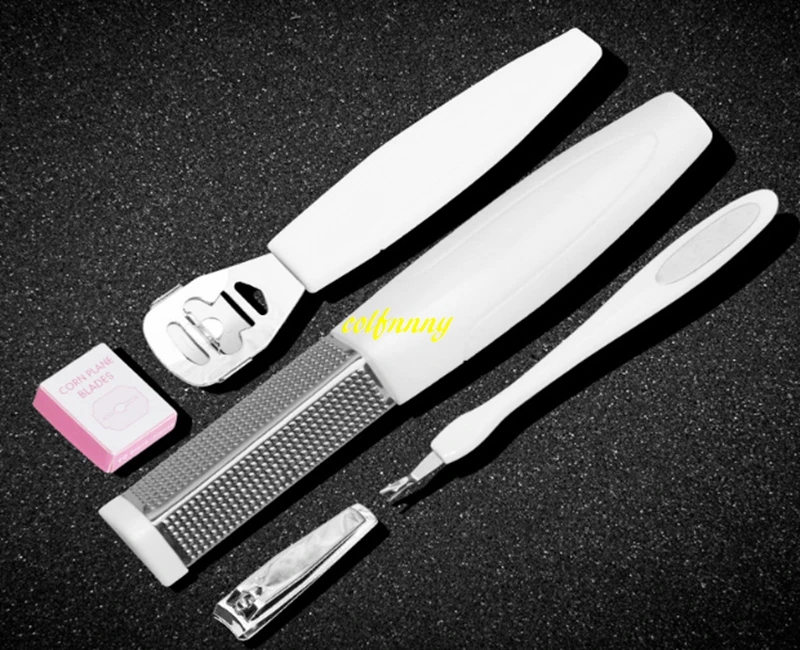 120sets/lot 4pcs/set Dead Skin Remove Tool Pedicure Nail clipper Skin file Rubbing board Grinder Exfoliating calluses