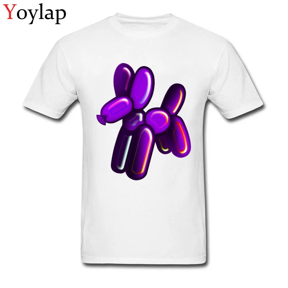 Balloon Animal Dog Purple 2017 New Novelty Design Men T-Shirt Summer/Fall Pure Cotton Round Collar Male Tops T Shirts