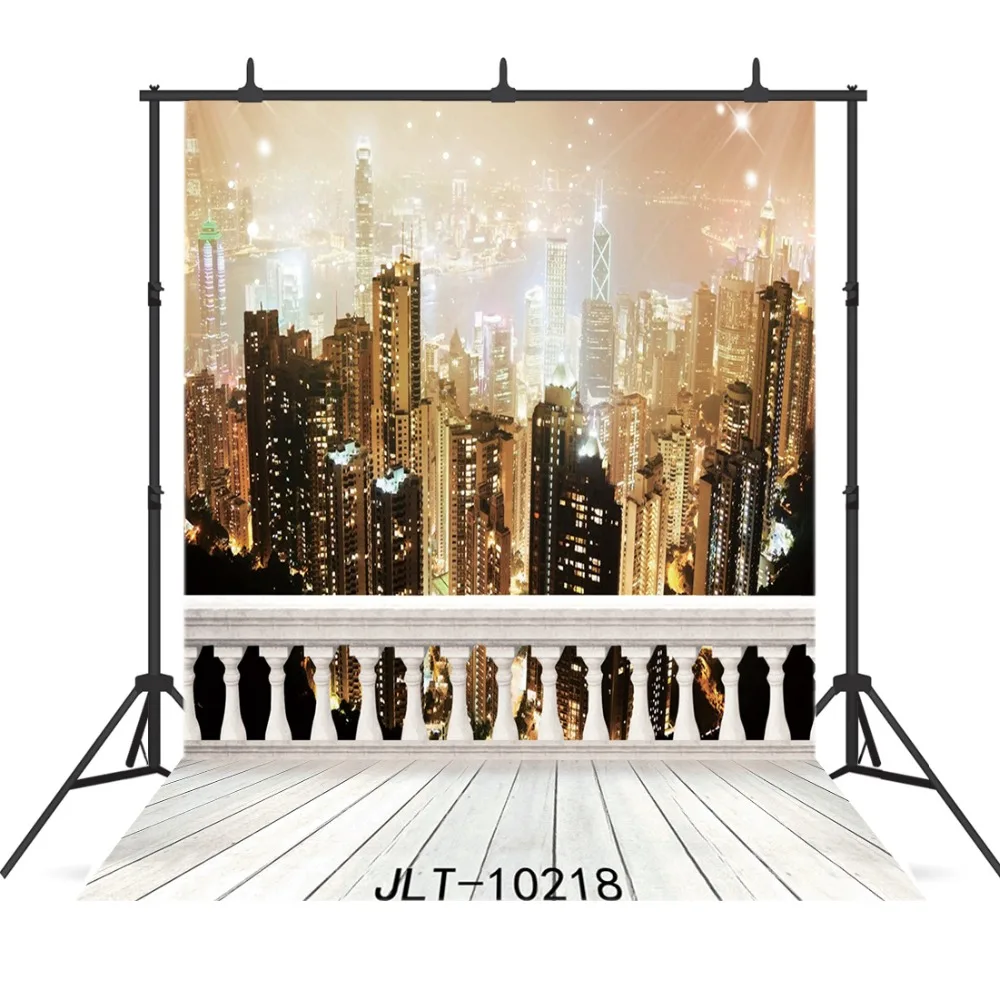 

Night City Railing Vinyl Photographic Backgrounds for Portrait Wedding Party Baby New Born Backdrop Photocall Photo Booth