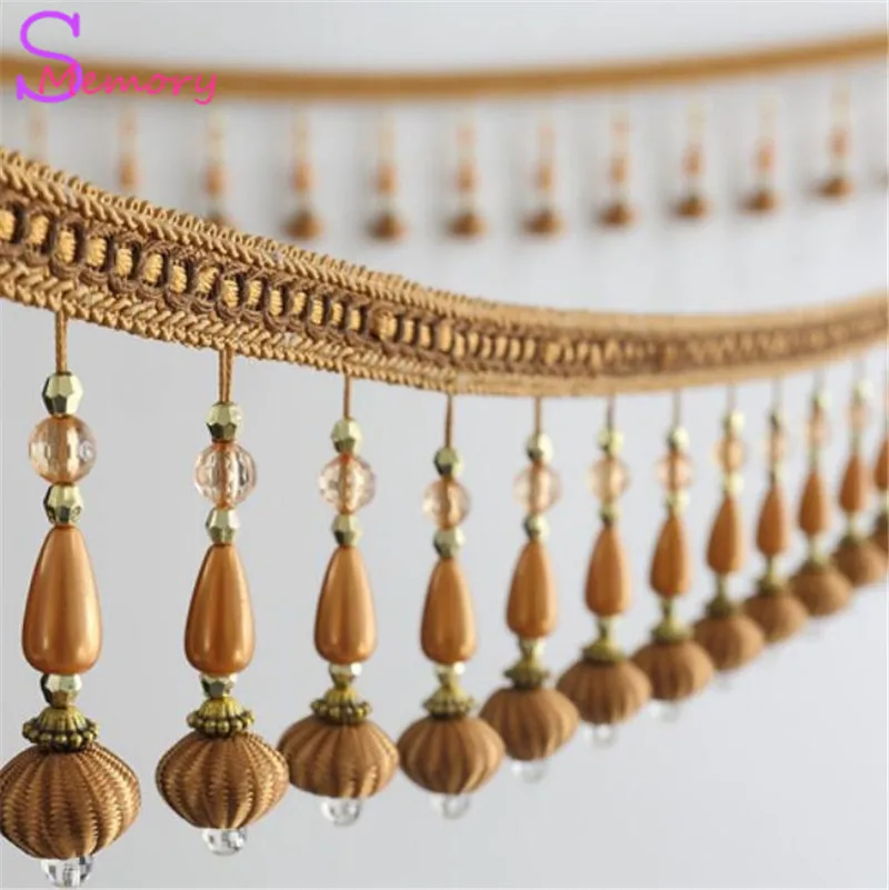 

13M Crystal bead Europe Curtain Tassel Lace beads hanging spike Hanging Ball Tie Back Straps Holders Accessories Home Decoration