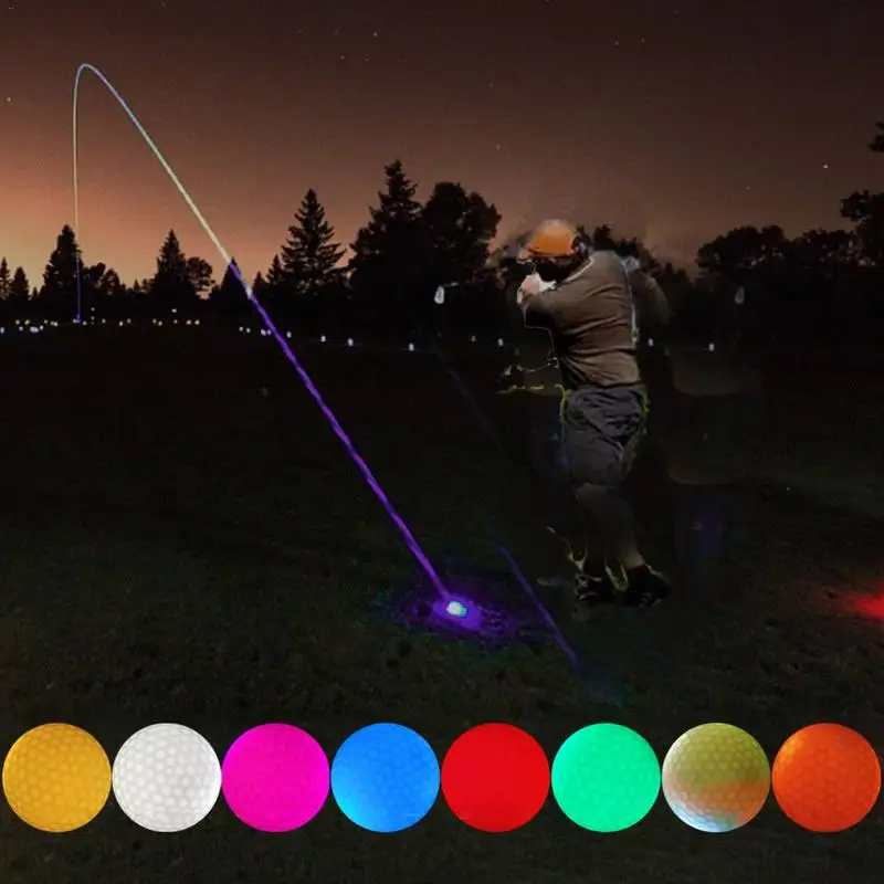 Night Training LED Lighting Golf Ball Reusable Glow In Dark Electronic Golf Practice Balls