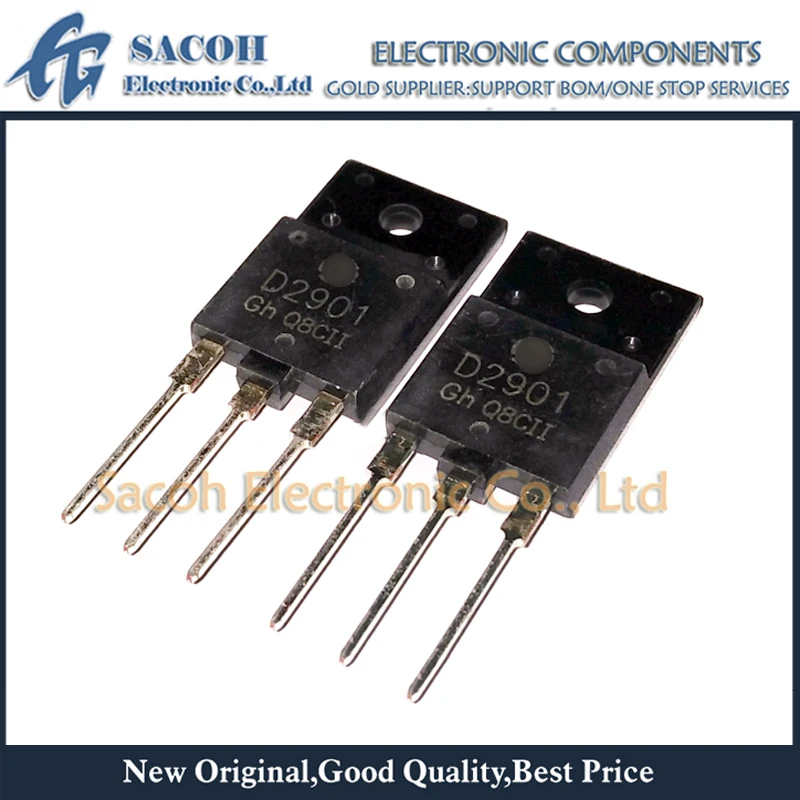 

Refurbished Original 10Pcs/Lot 2SD2901 D2901 TO-3PF 1500V 8A NPN Silicon Powerful Transistors