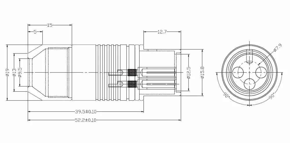 EIZZ Hochwertiger XLR-Stecker (männlich/weiblich) für HiFi-Audio-Verstärker, Kopfhörer, DIY – Detail 3