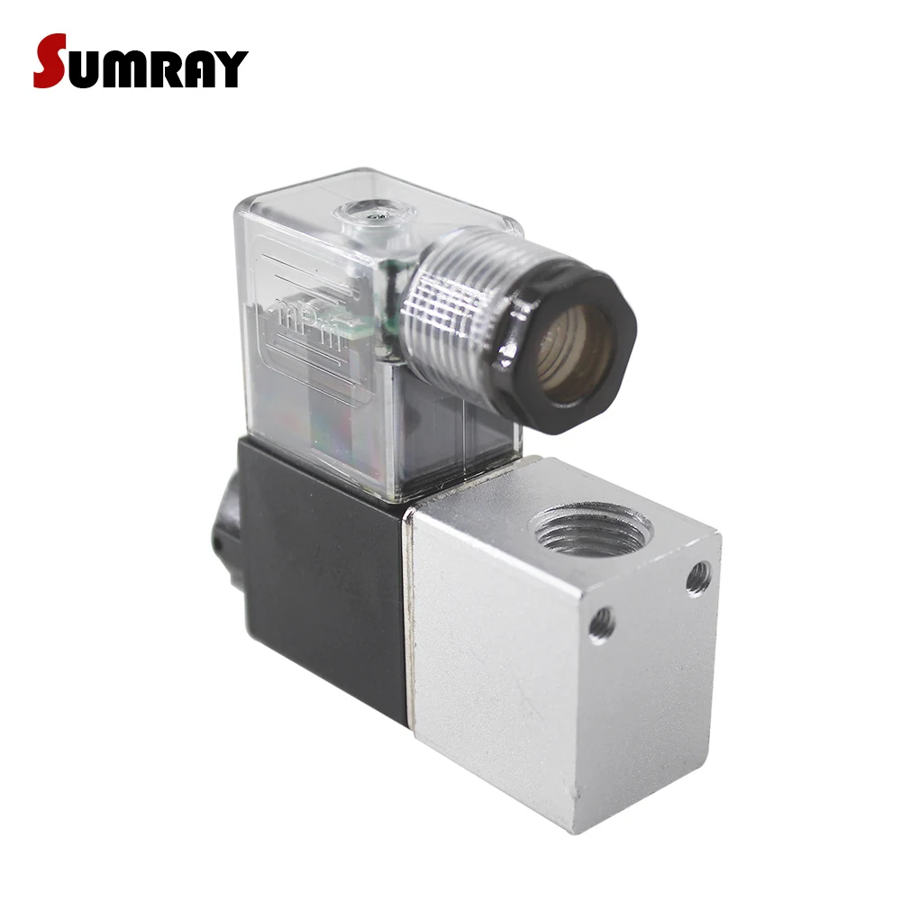 SUMRAY 2V025-08 Pneumatic Air Solenoid Valve 2 Way 2 Position Direct Acting Electric Magnetic Valve AC220V/110V/36V DC12V/24V