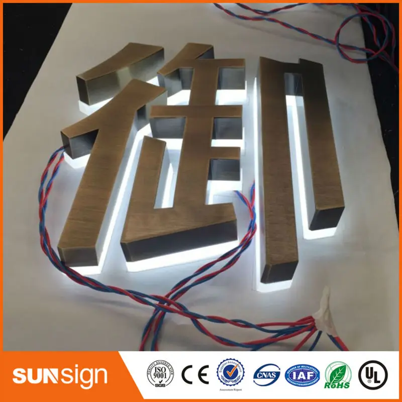 Outdoor Advertising Backlit illuminated led letter lights sign