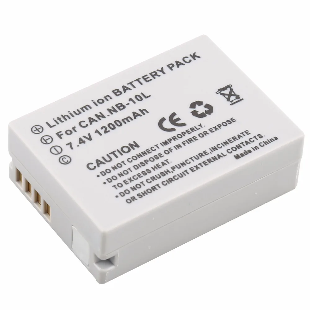 2 قطعة NB-10L NB10L ملحوظة 10L استبدال الرقمية بطارية لكاميرات كانون PowerShot G15 G1X G16 SX50 SX40 G3X SX40HS SX50HS SX60HS كاميرا