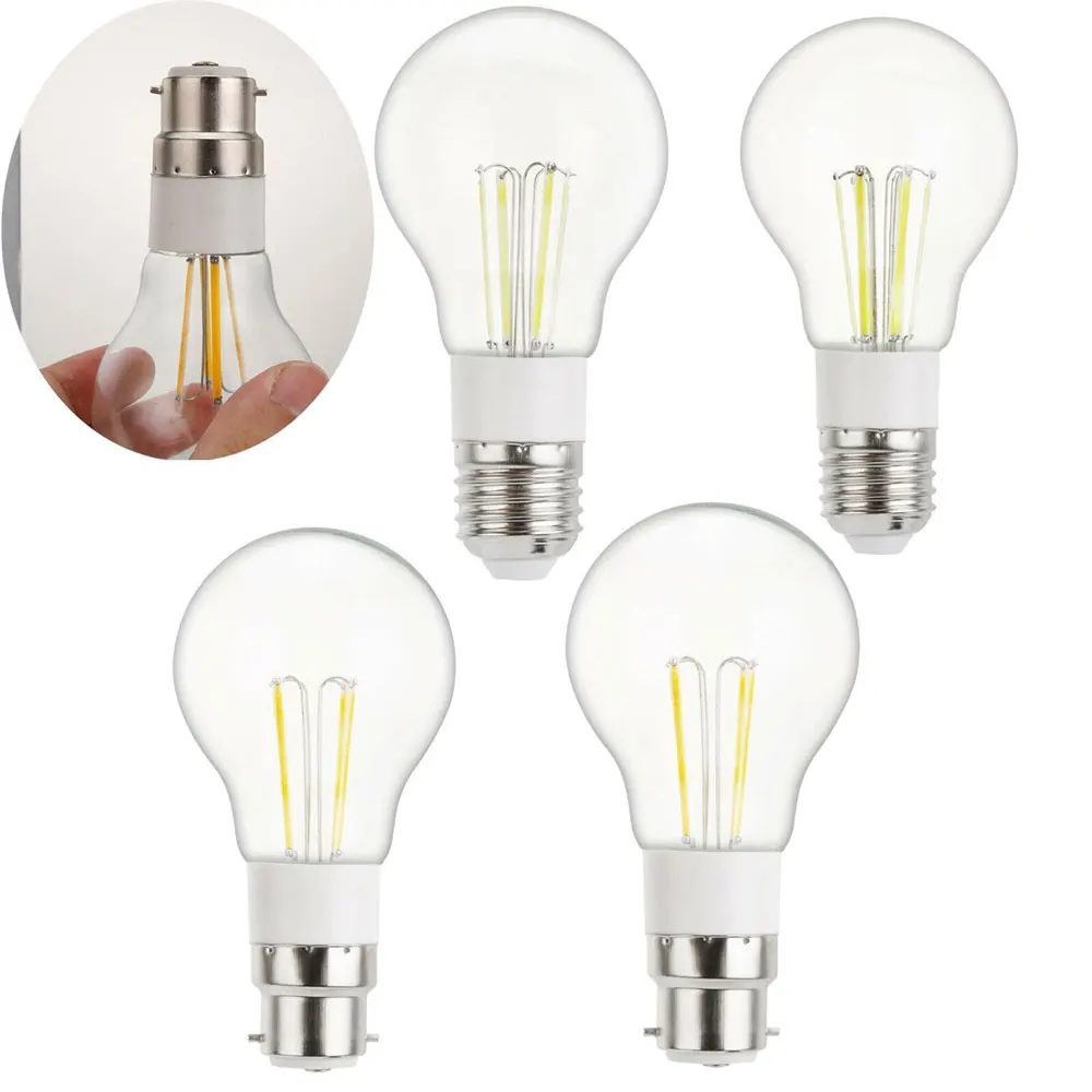 10X Vintage LED Edison Bulb Retro A55 E27 3W 4W 6W Home Decoration Light B22 Bayonet Lamp Replace 110V 220V DC 12V