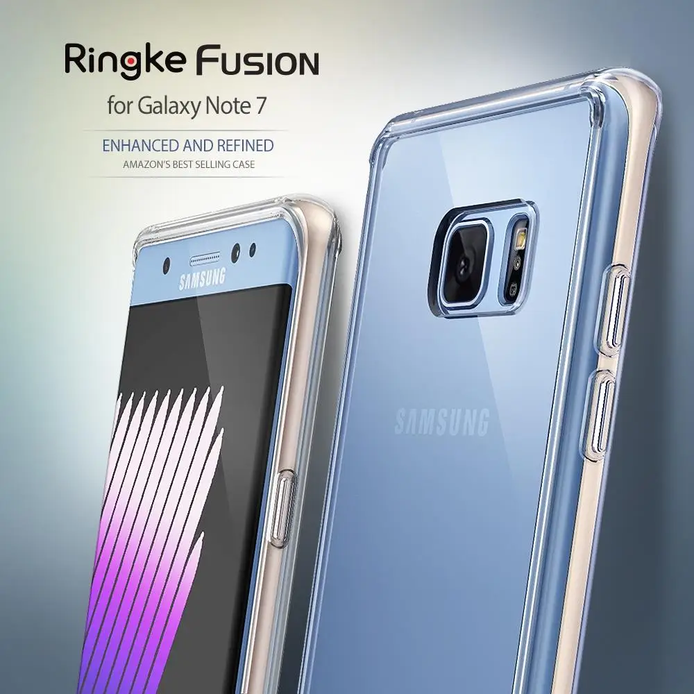 Ringke Fusion for Galaxy Note 7 Case Flexible Tpu and Clear Hard Back Cover Hybrid Note FE Case for Galaxy Note Fan Edition