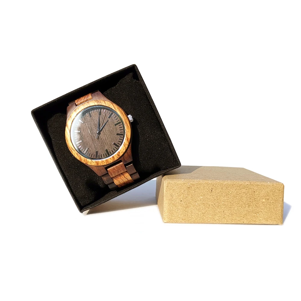 Y1500 Luxus Holz Uhr Stilvolle Holz Quarz Uhren Persönlichkeit Kreative Design NACHRICHT Eingraviert Geburtstag Jahrestag Geschenke