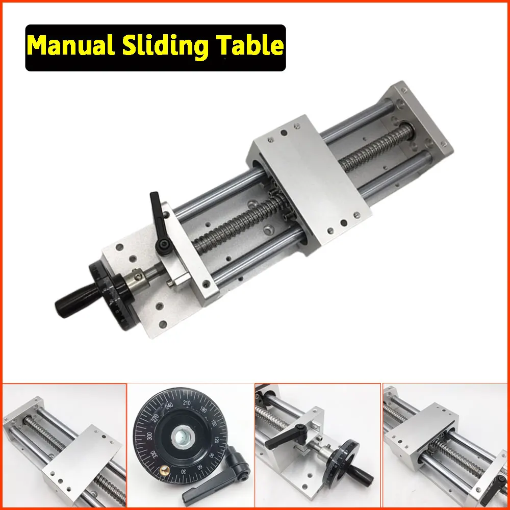 CNC Manual Sliding Table Cross Slide X Y Z Axis Linear Stage SFU1605 Ballscrew C7 Linear Motion Actuator DIY Milling Engraving