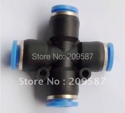 

10pcs 8mm Push In Union Cross Pneumatic Quick Connector