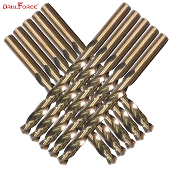 Drillforce Tools zestaw wierteł kobaltowych M35, zestaw wierteł hss-co 1.0-10MM, do wiercenia na stal hartowana, żeliwo i stal nierdzewna