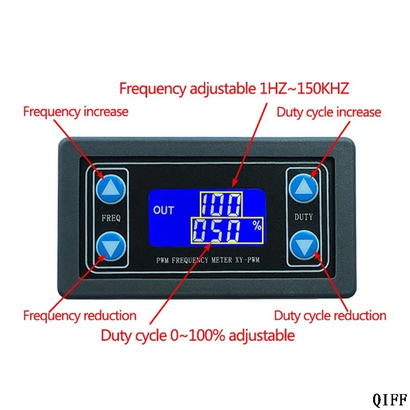 1Hz-150KHz PWM Pulse Frequency Duty Cycle Adjustable Module Signal Generator Mar28