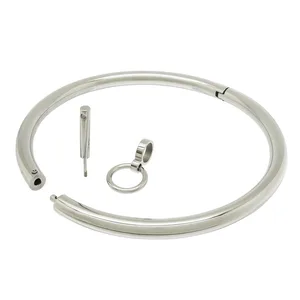 قلادة قلادة عزم الدوران القابلة للقفل ACECANAL، طوق الرقيق، مصقول لامع، الفولاذ المقاوم للصدأ الصلب، صنم ارتداء المجوهرات أفضل 8 طوق BDSM مخصص مبيعا - رقم 5