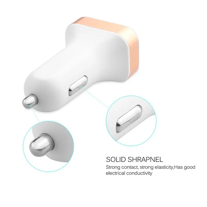 Dual Port USB Adapter Car-charger Double USB for iPhone iPad Samsung Xiaomi Phone Charging cable Car Charger Digital Display